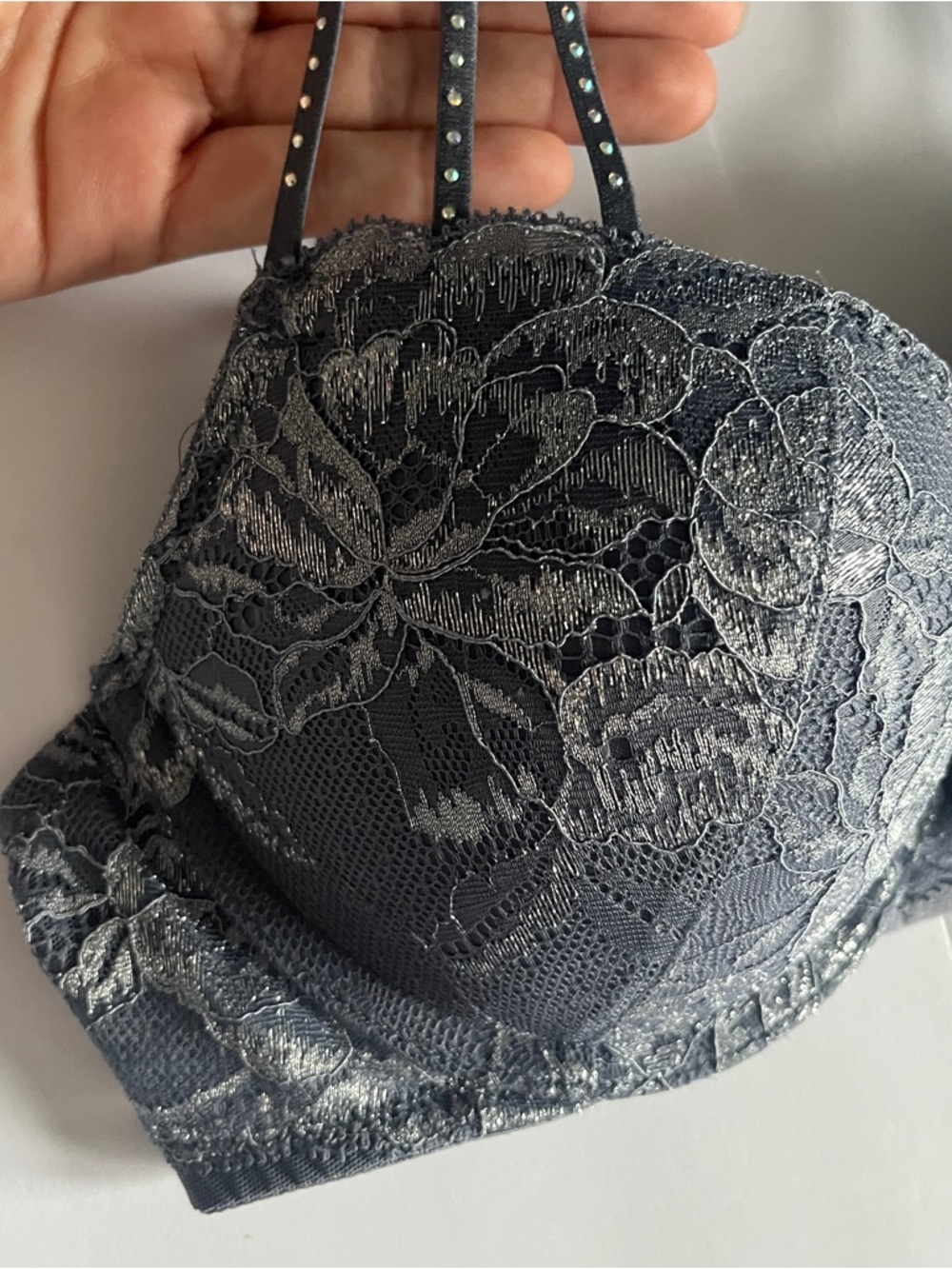 La Senza Beyond Sexy Metallic Lace Bra/Hello Sugar Turquoise Ombré Lace Bra 32C - Picture 5 of 15